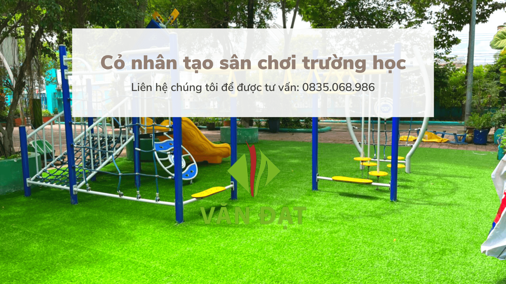 Cỏ nhân tạo sân chơi trường học ở Bình Phước