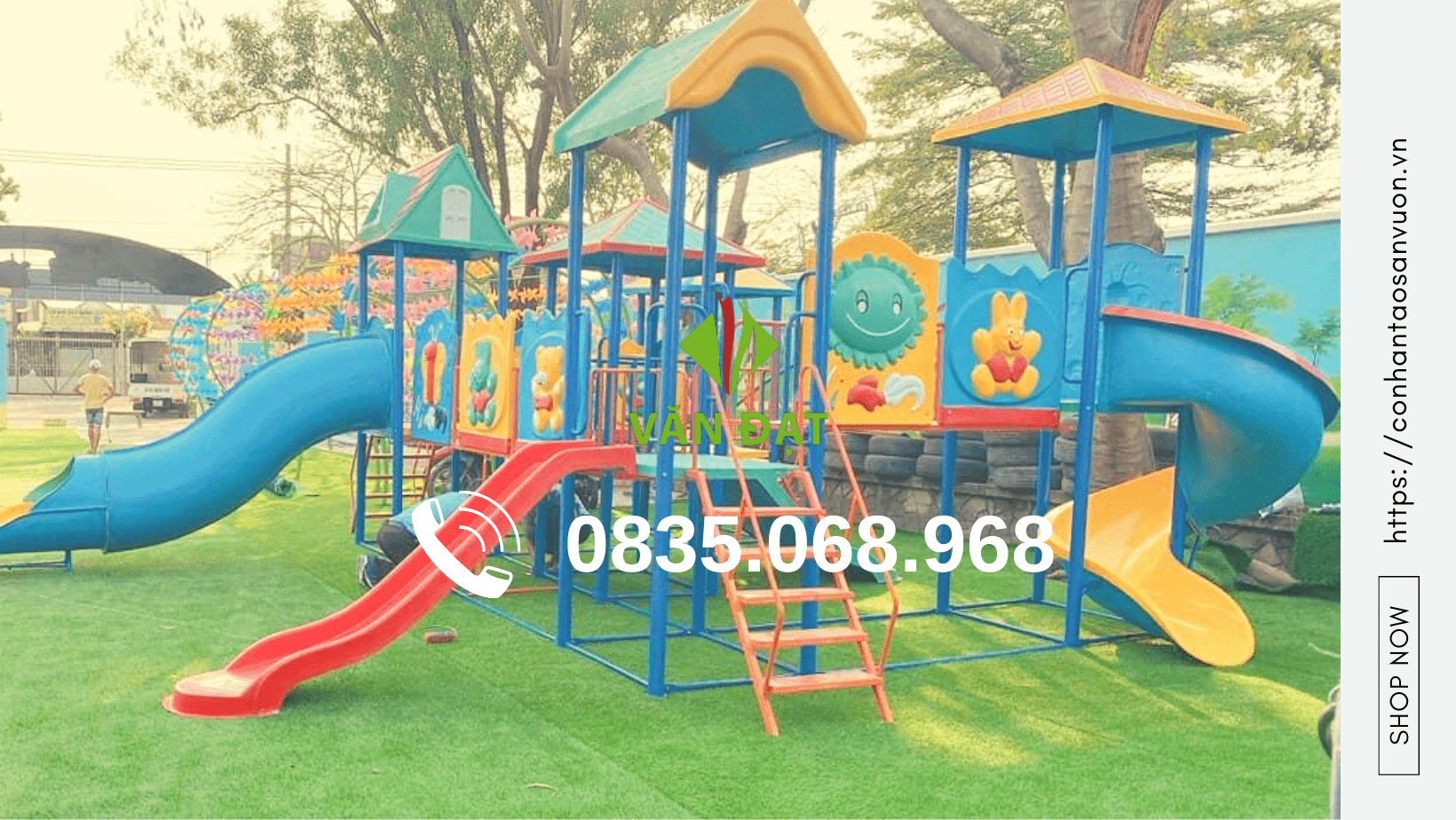 Thi công cỏ nhân tạo sân chơi