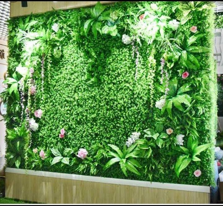 thảm cỏ nhân tạo dán tường