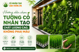 cách chọn tường cỏ nhân tạo không phai màu