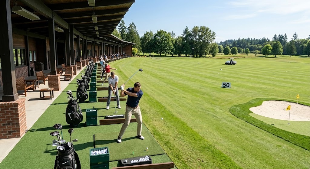 Driving range hoặc khu tập