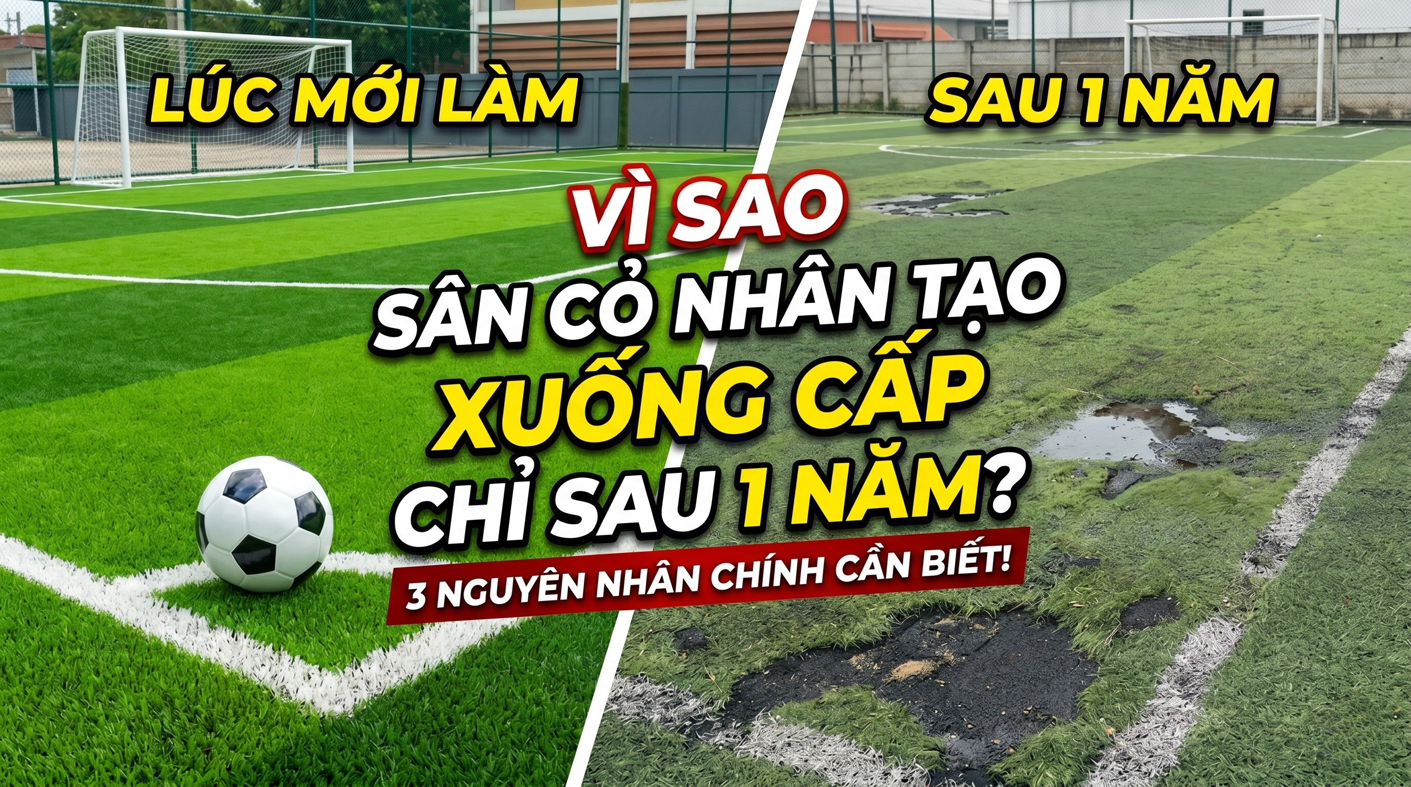 Vì Sao Nhiều Sân Cỏ Nhân Tạo Xuống Cấp Chỉ Sau 1 Năm Sử Dụng?