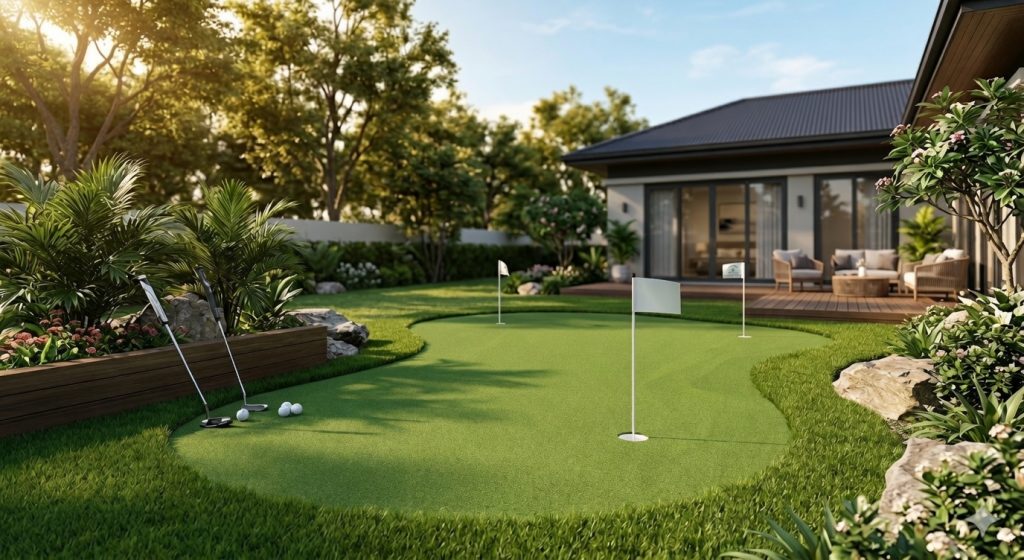Putting green trong nhà