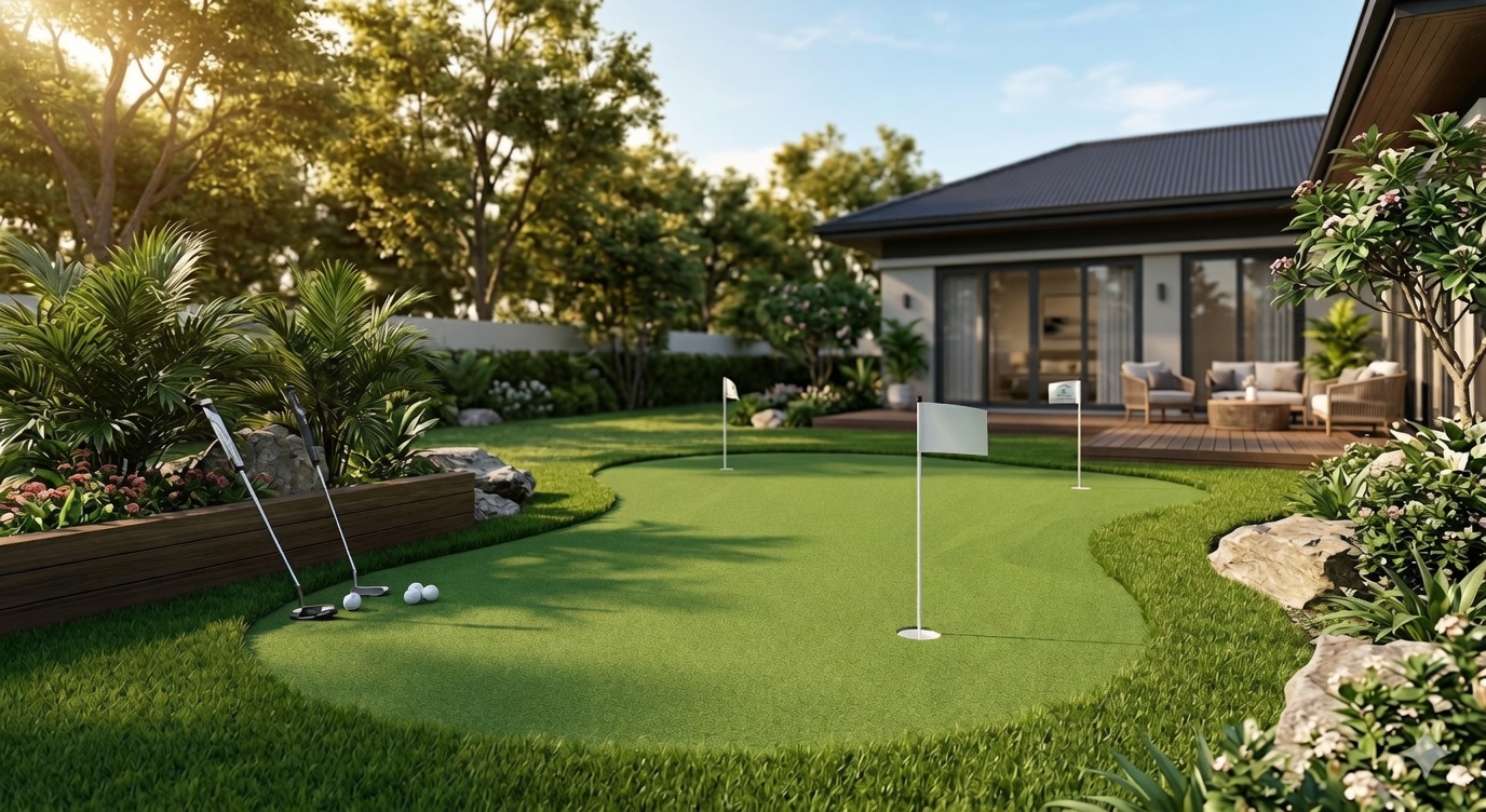 Putting green trong nhà